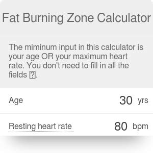 Fat Burning Zone Calculator - Omni