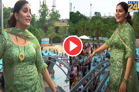 Haryanvi Song: Sapna danced fiercely in green suit, WATCH