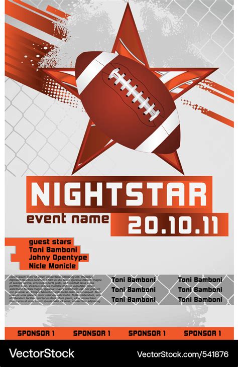 Sport event poster football Royalty Free Vector Image