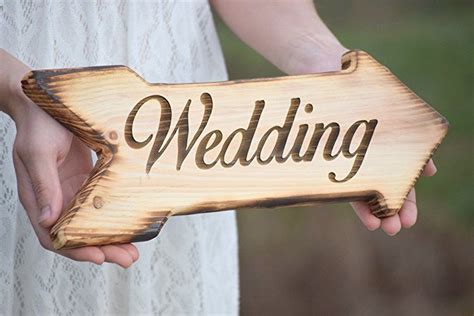 Maybe something similar for the ceremony spot | Wood wedding signs ...