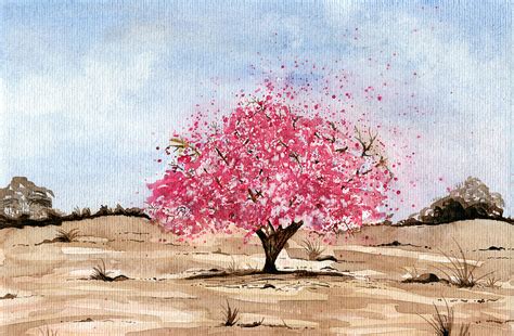 Sakura tree Painting by Aline Reolon - Fine Art America