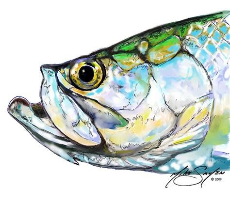 √ Easy Tarpon Drawing - Popular Century