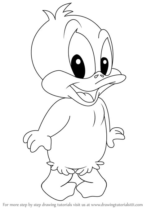 How to Draw Baby Daffy from Baby Looney Tunes (Baby Looney Tunes) Step by Step ...