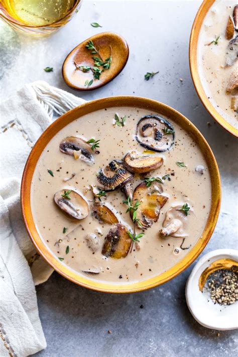 Vegan Cream of Mushroom Soup - Dishing Out Health