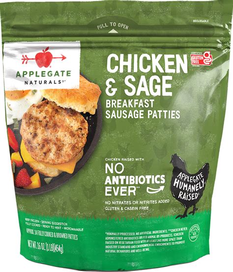 Products - Breakfast Sausage - Applegate Naturals® Chicken & Sage ...