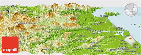 Physical Panoramic Map of Dai Loc