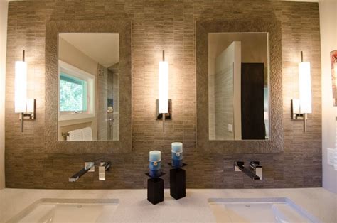 Contemporary Master Bath with Vaulted Ceiling - Pangaea Interior Design Portland | Bathroom wall ...