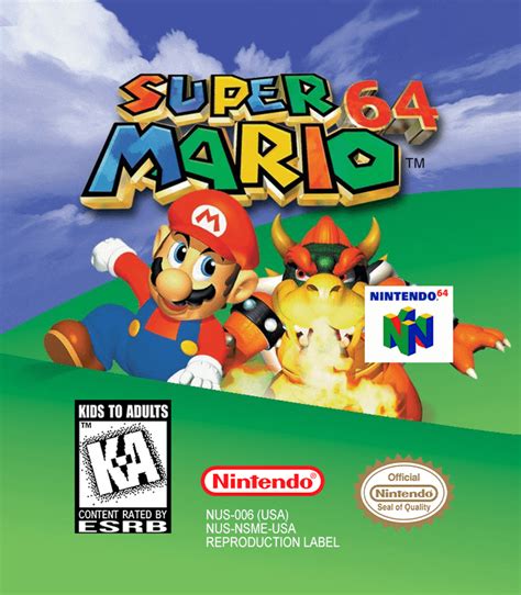 I recreated the Super Mario 64 label using the official artwork : r/n64