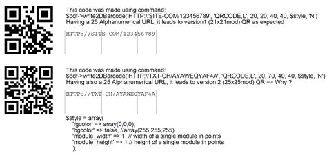 qr code - TCPDF - Problem with Alphanumerical characters (wrong size ...