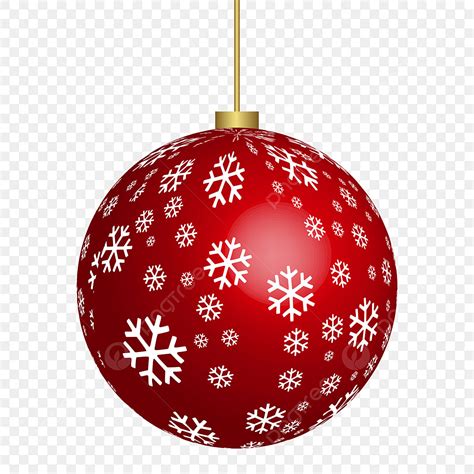 Red Christmas Ball Vector Hd Images, Red Christmas Ball With Snowflakes, Gold, Golden, Backdrop ...