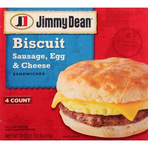 Jimmy Dean Biscuit Sausage Egg and Cheese, 18 oz | La Comprita