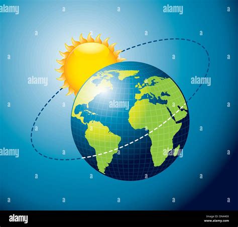 earth movement around the Sun Stock Vector Art & Illustration, Vector Image: 64629850 - Alamy