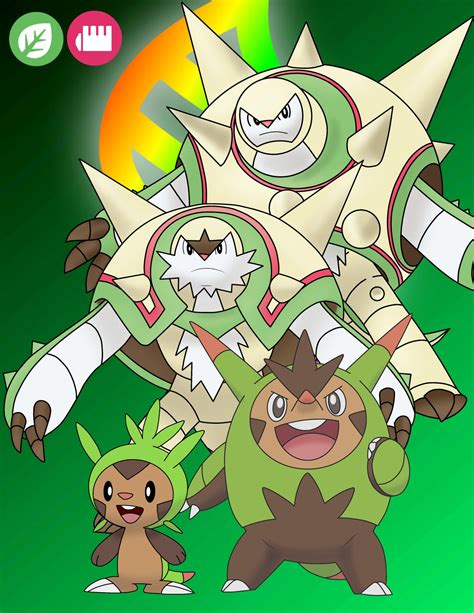 Chespin's evolution line by Williamelcolores on DeviantArt