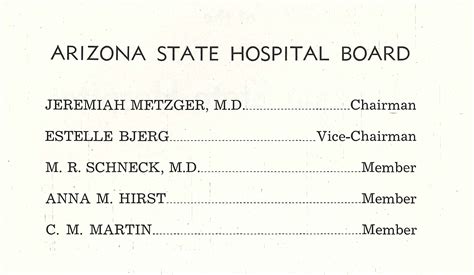 Arizona State Hospital Board, 1946 : Arizona State Hospital : Free ...