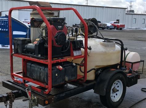 Used Hotsy 1285SSG Gas/Diesel 5GPM @ 3500PSI Hot Water Pressure Washer Trailer