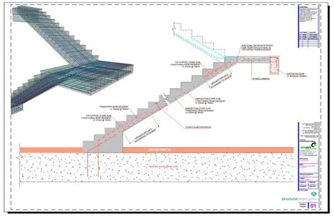 Reinforced Concrete Stairs Cross Section Reinforcement Detail ...