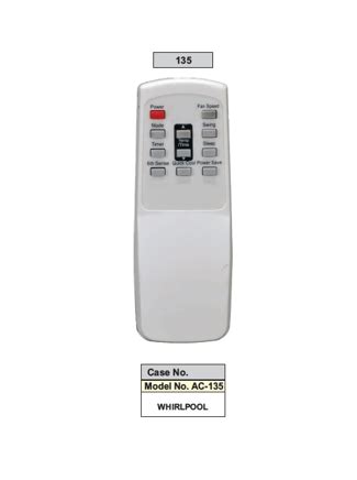 Whirlpool AC Remote Buy Online @ Lowest Price With Free Batteries (AC-135)