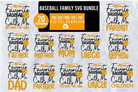 Baseball Family SVG Bundle Bundle · Creative Fabrica