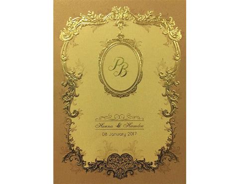 Wedding Card SP1705 [Gold] - WEDDING INVITATIONS CARDS | By Gracegreeting