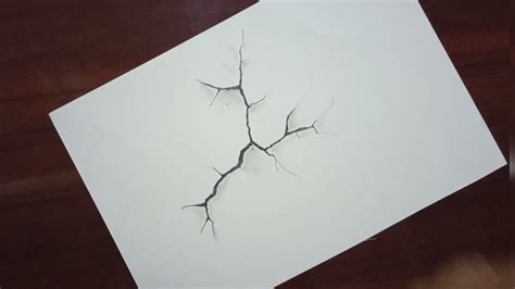 How to Draw the Crack Drawing | Easy Pencil Shading Crack Drawing - YouTube