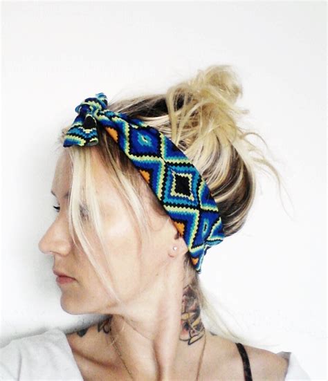 The Top Knot Headband- In Geometric Print – Etsy finds