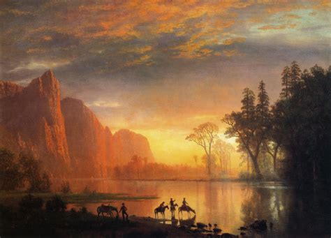 Yosemite Valley Sunset, c.1865 - Albert Bierstadt - WikiArt.org