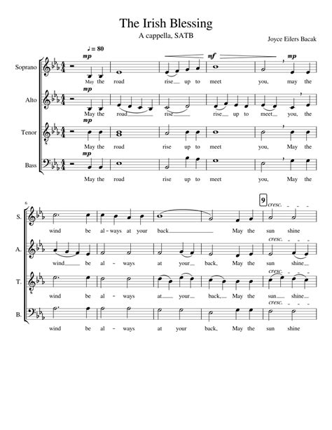 The Irish Blessing sheet music for Voice download free in PDF or MIDI