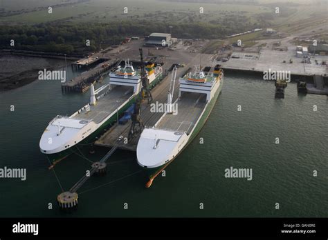 General view of Marchwood Military Port, Sea Mounting Centre near ...