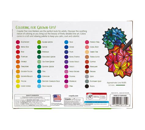 Crayola 40 Ct. Vibrant Fine Line Markers with fine tips for detail ...