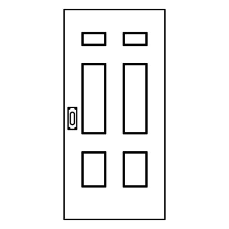 Door entrance vector illustration house outline. Doorway interior exit ...