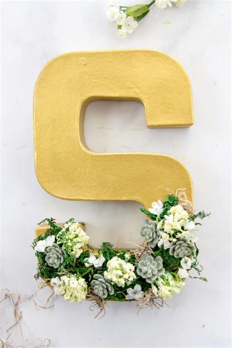 Beautiful Decorated Paper Mache Letters - Make and Takes