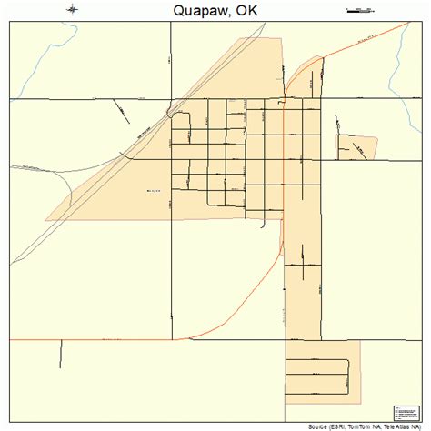 Quapaw Oklahoma Street Map 4061400