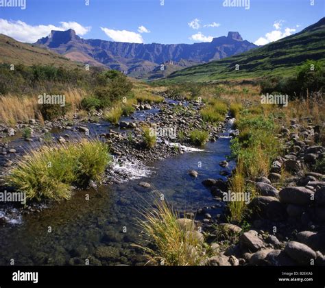 Tugela River with Amphitheatre in the background Stock Photo - Alamy