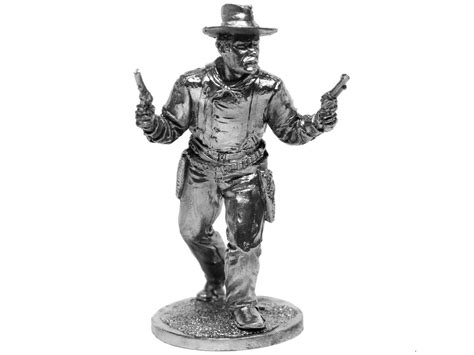 American Western Cowboy Polished Metal Sculpture Collectable Cowboy ...