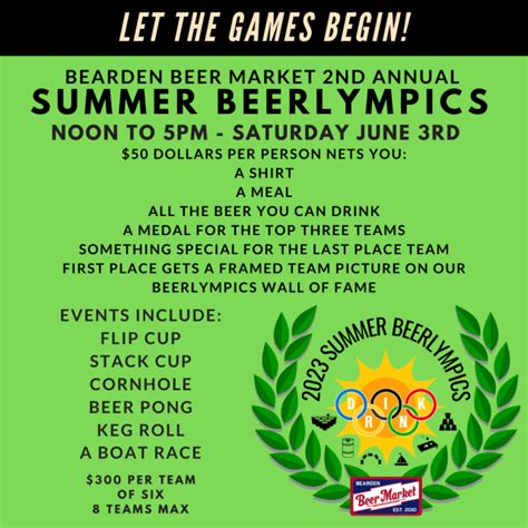 Summer Beerlympics 2023 - Bearden Beer Market