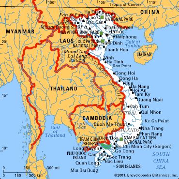 Map Of Vietnam And China