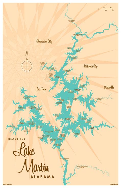 Map Of Lake Martin Alabama - Draw A Topographic Map