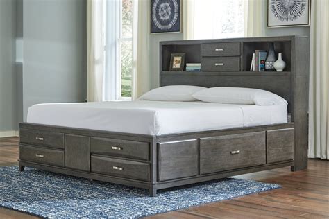 Caitbrook Queen Storage Bed | Ashley Furniture HomeStore | King storage bed, Bookcase bed ...