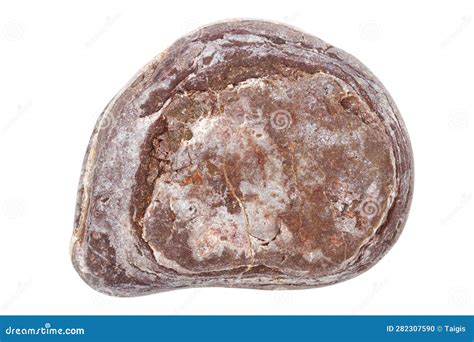 Top View of Single Red Pebble Stock Photo - Image of rock, curve: 282307590