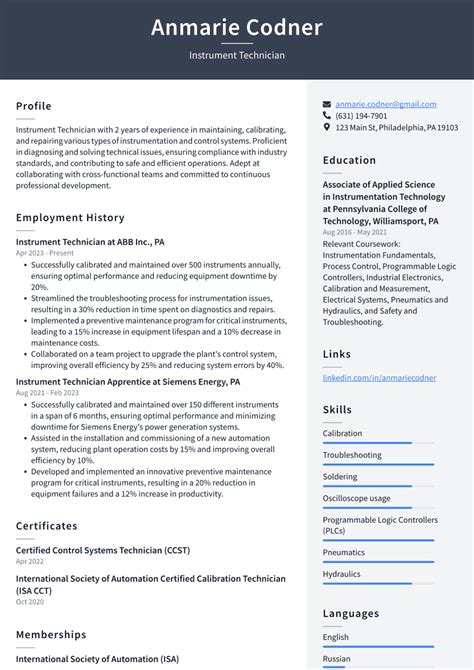 Top 12 Instrument Technician Skills to Put on Your Resume