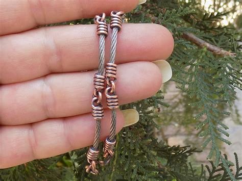 Steel copper chain link bracelet men cable chain bracelet | Etsy