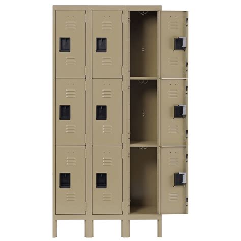 Edsal Locker, 3-Tier, 3 Sections, Unassembled | Steel Lockers | Lockers, Benches, and Storage ...