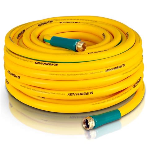 SuperHandy 100' Ft Garden Hose 5/8-in x 100-ft Medium Kink Free Hybrid Polymer Multiple Colors ...