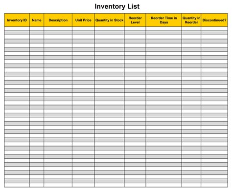 Inventory Log Sheet - 10 Free PDF Printables | Printablee