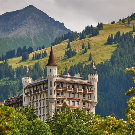 Gstaad Palace - View in the Summer Gstaad, Holiday Packaging, Summer ...