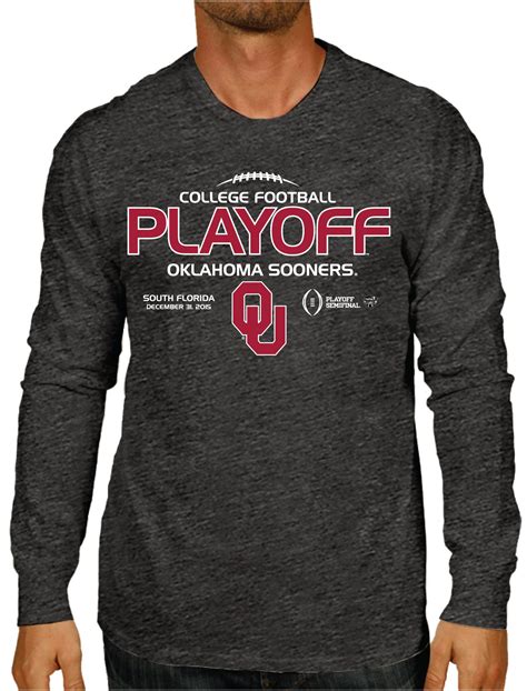 Oklahoma Sooners Victory 2016 College Football Playoff Gray Ls T Shirt ...