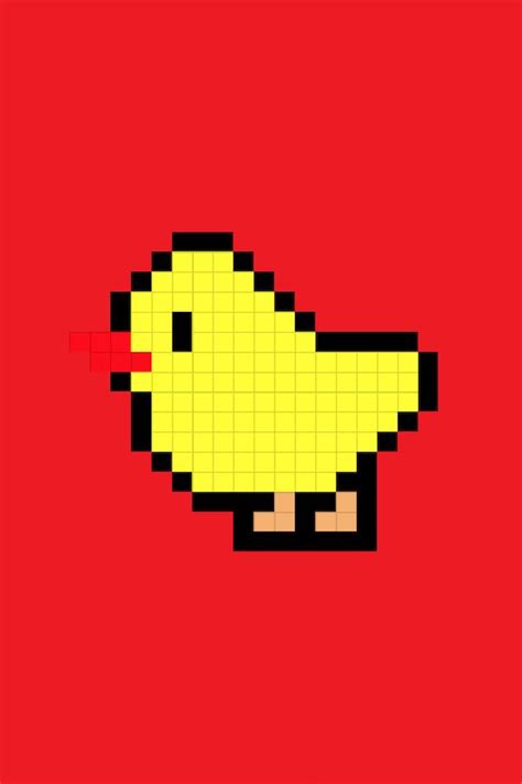 Easy pixel art duck :) Pixel art facile canard. | Easy pixel art, Pixel art, Pixel