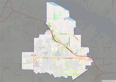 Map of Southlake city