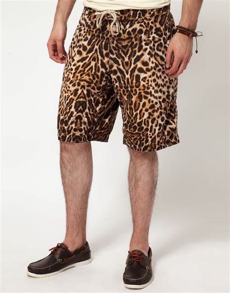 Ralph Lauren Leopard Print Shorts in Animal for Men (black) | Lyst