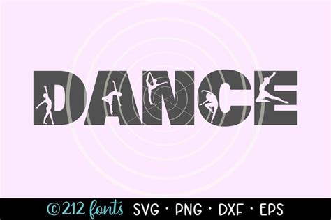 Dance Dancer Word Art - SVG PNG JPG EPS DXF Clip Art